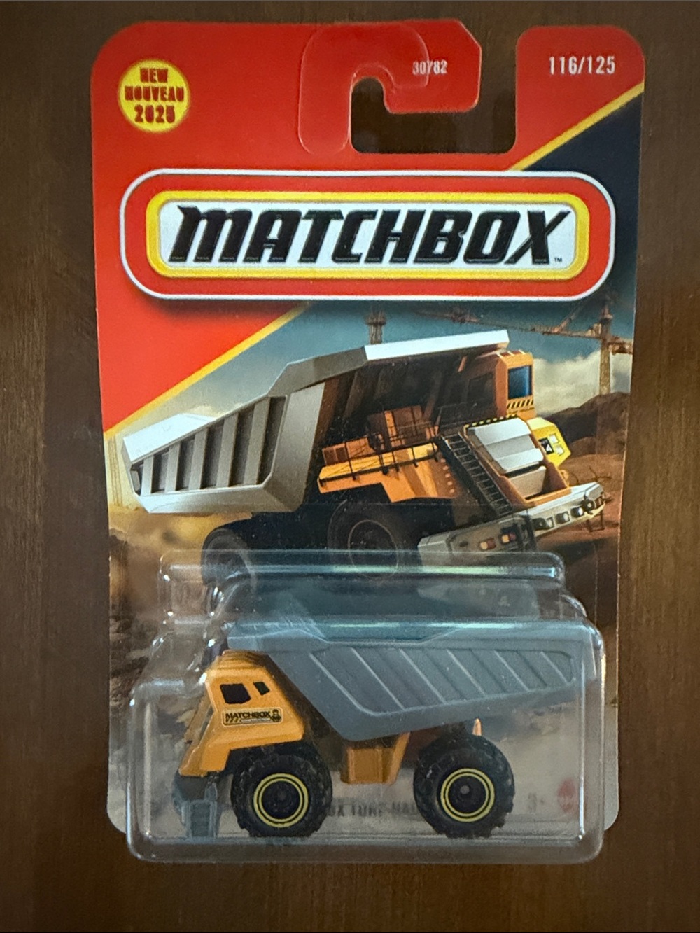 Matchbox Yellow & Gray Heavy Duty Dump Truck Toy